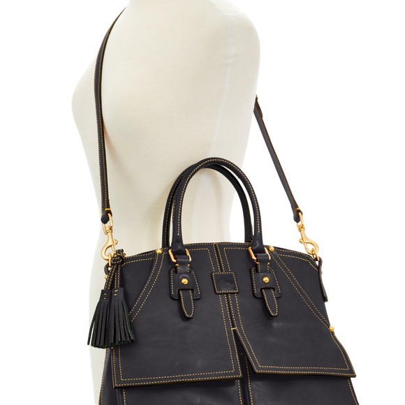 Dooney & Bourke Florentine Leather Clayton Satchel in Black, Excellent Used Cond - Picture 16 of 16